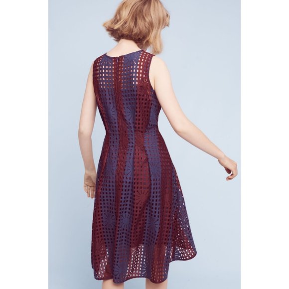 Eva Franco Anthropologie Fit and Flare Sleeveless Summer Mesh Samantha Dress - Picture 4 of 5